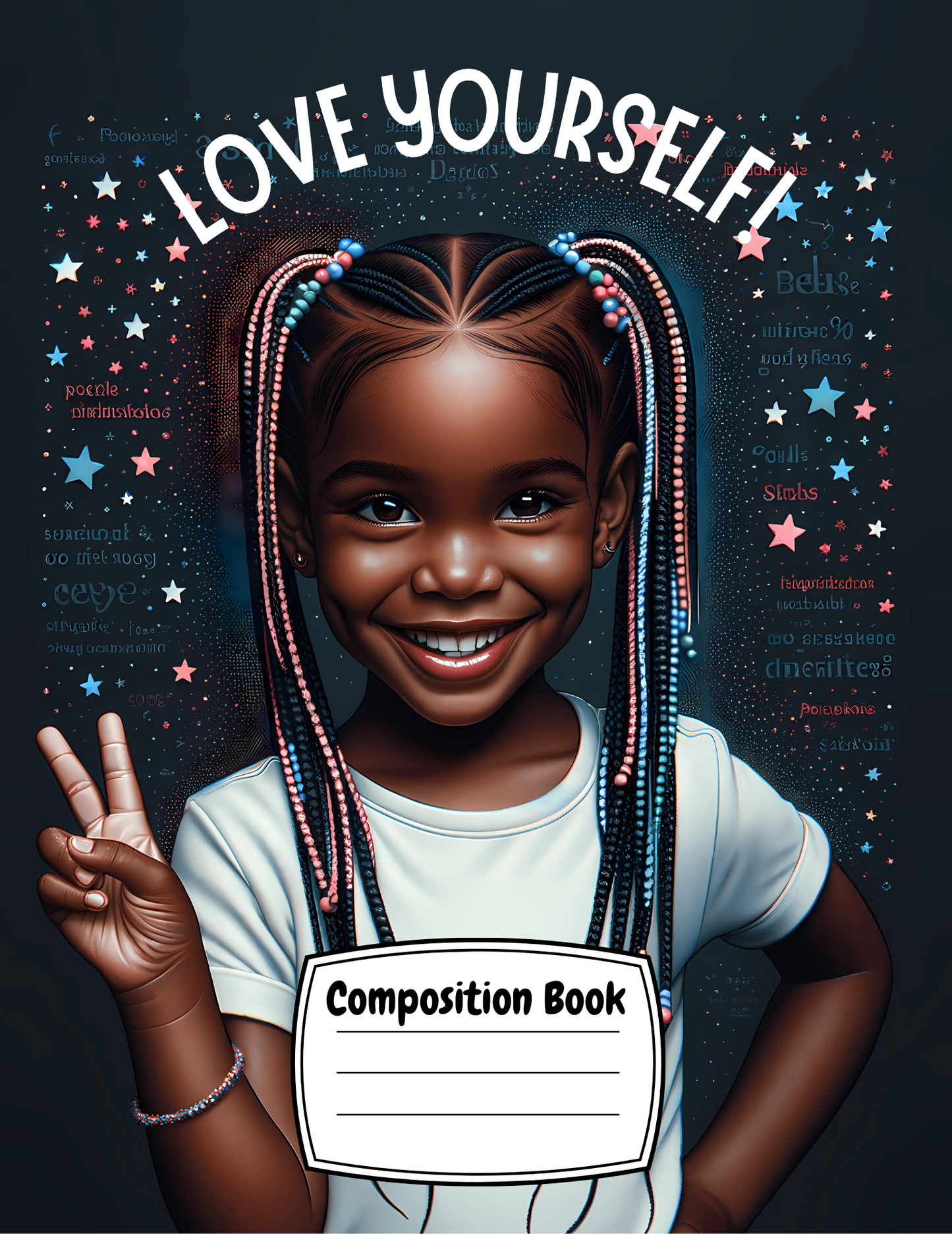 Custom Affirmation Composition Notebook – Motivational School Notebook for Kids & Teens | Back-to-School Essential