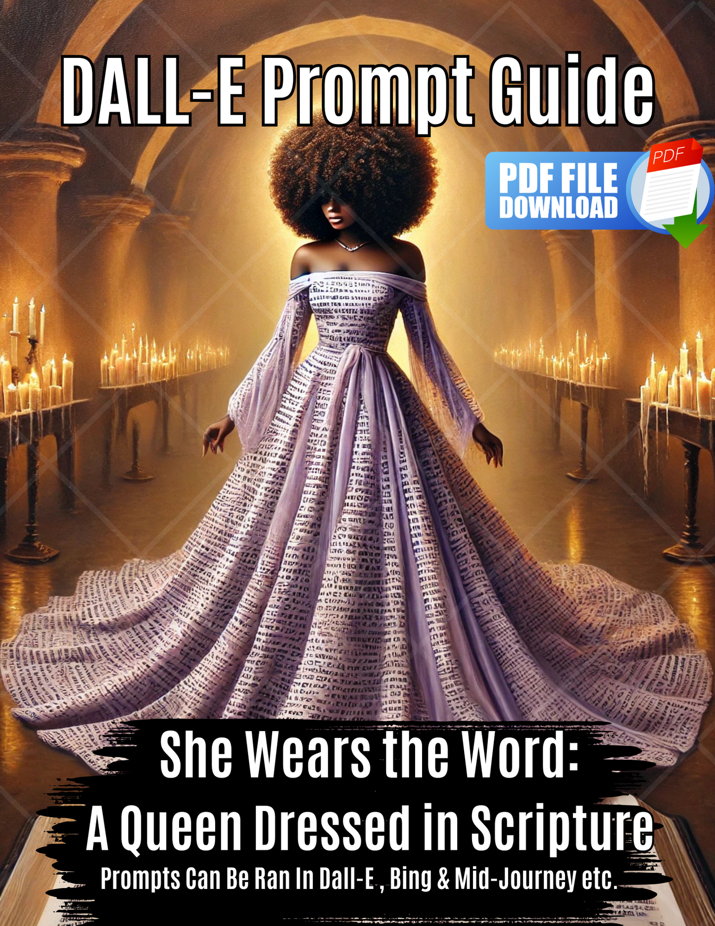 DALL-E Prompt Guide – She Wears the Word: A Queen Dressed in Scripture