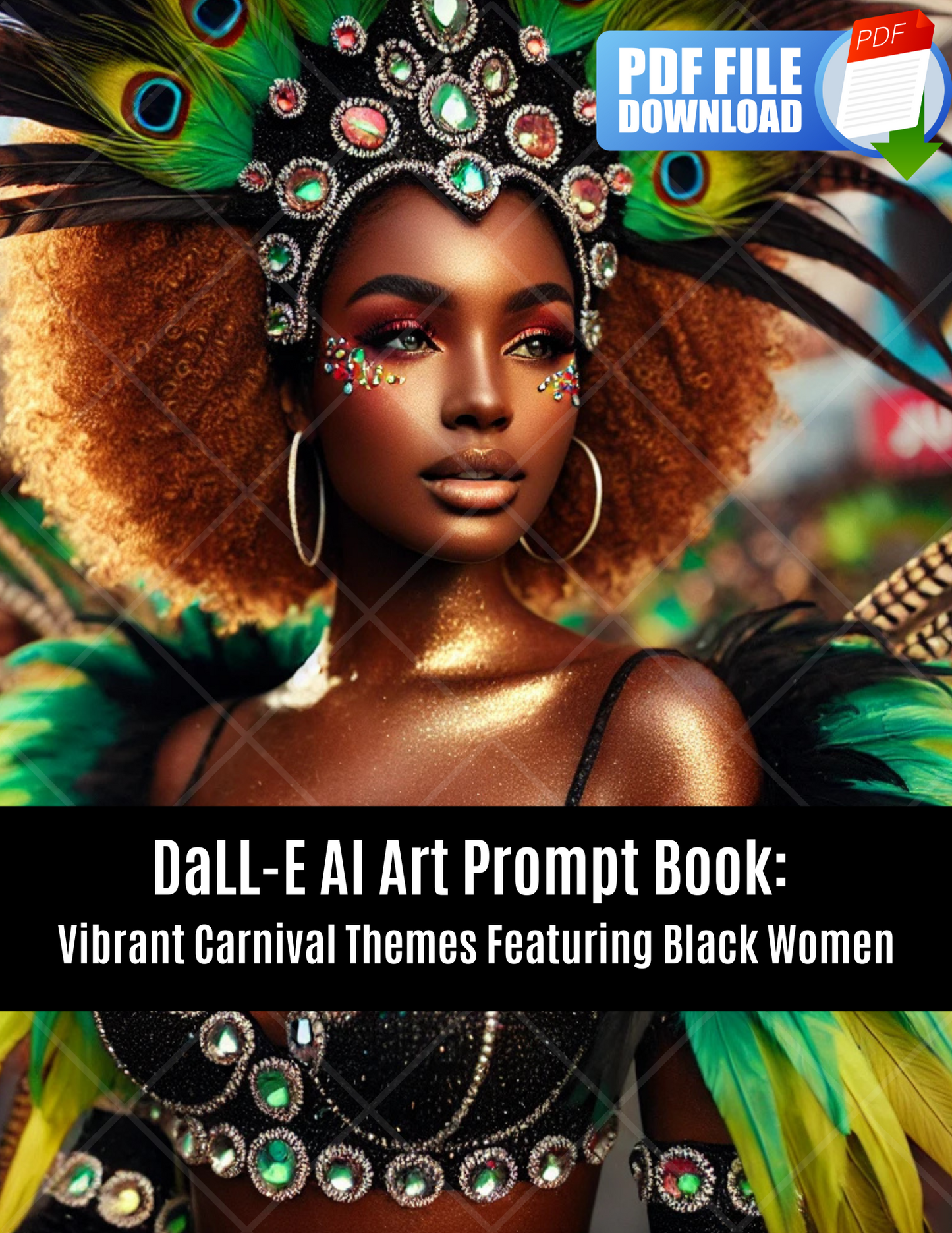 DALL-E AI Art Prompt Book: Vibrant Carnival Themes Featuring Black Women