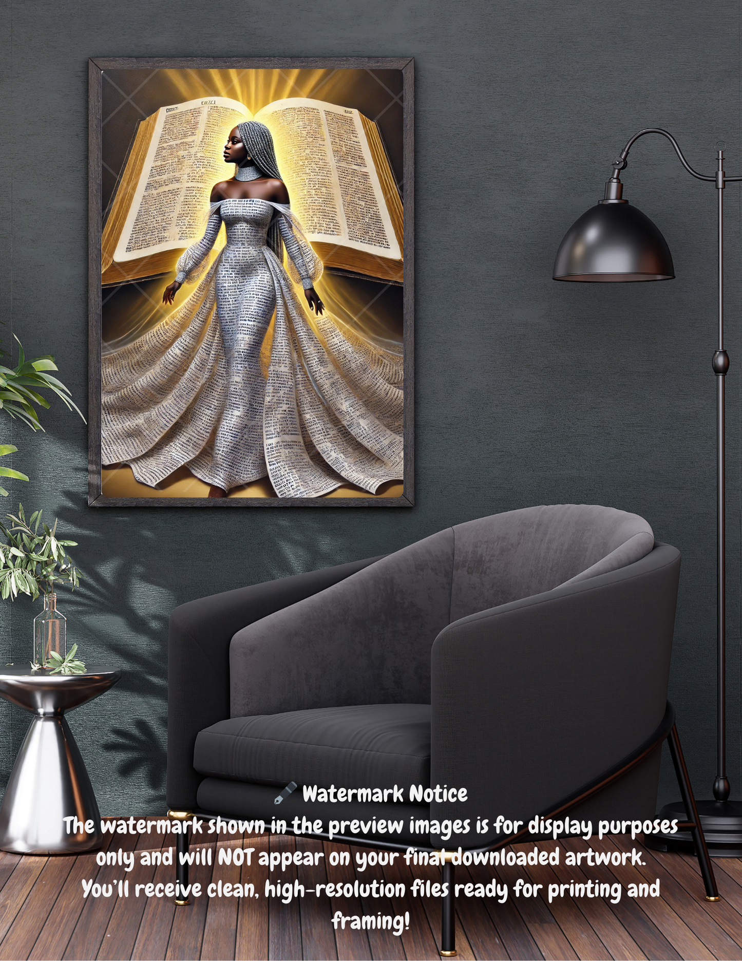 Radiant Melanin Royalty Wall Art – Digital Download with PLR Rights | Afrocentric Divine Feminine Decor
