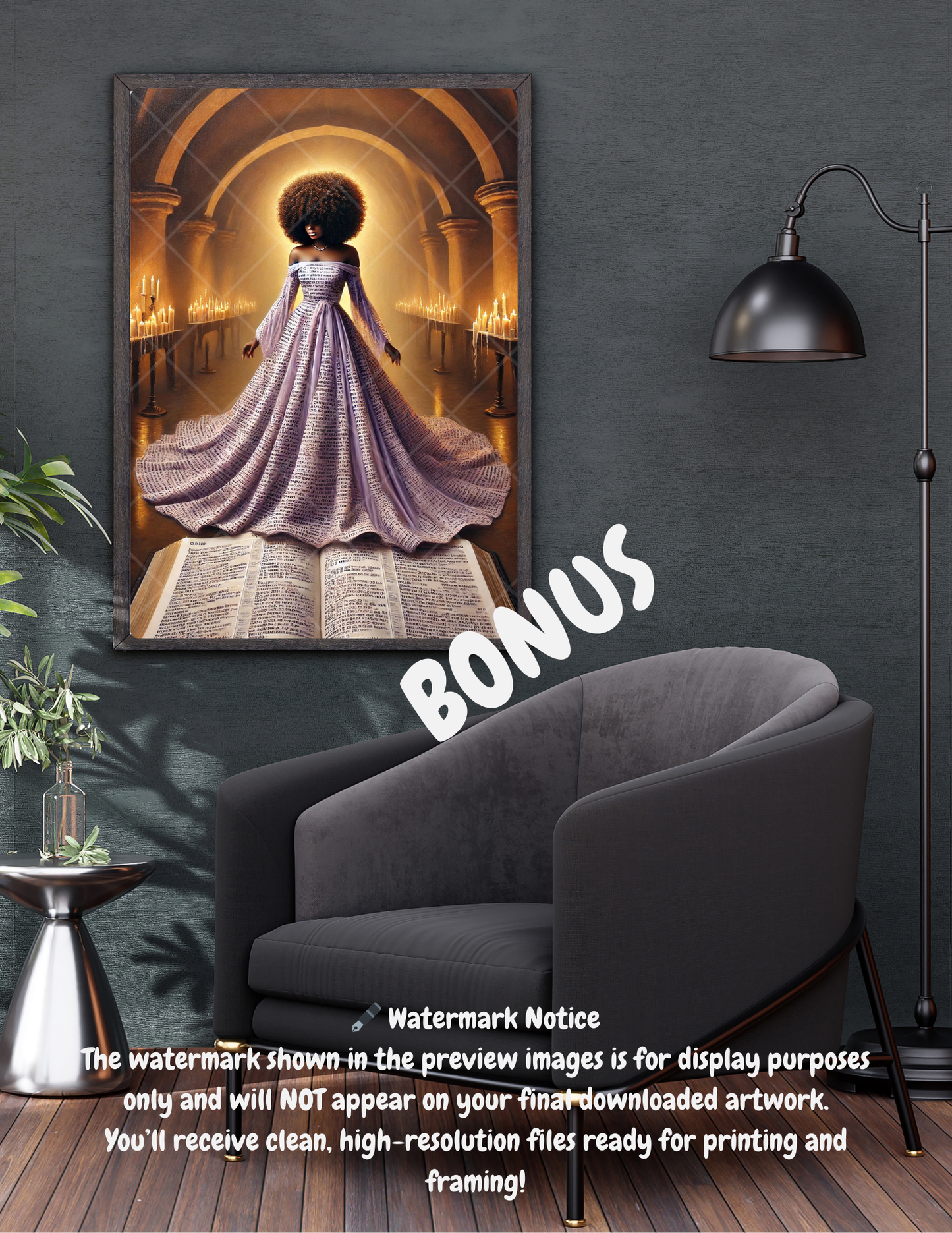 Radiant Melanin Royalty Wall Art – Digital Download with PLR Rights | Afrocentric Divine Feminine Decor