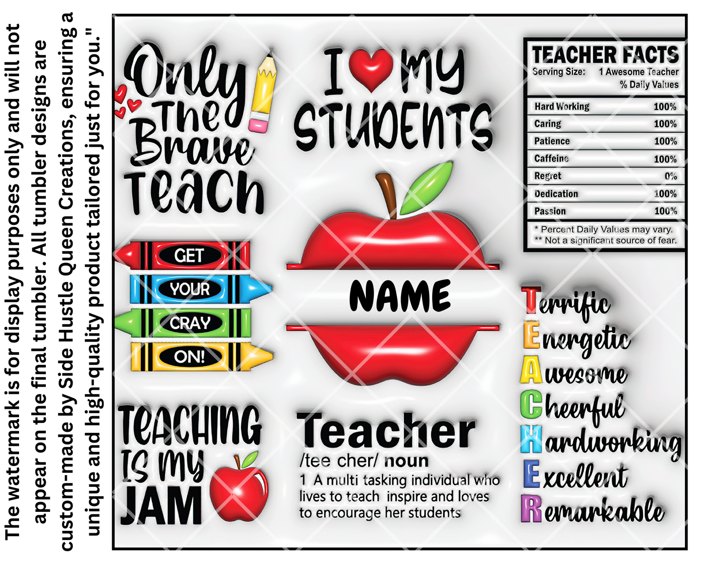 Celebrate the Heart of Education with This Personalized Teacher Tumbler.