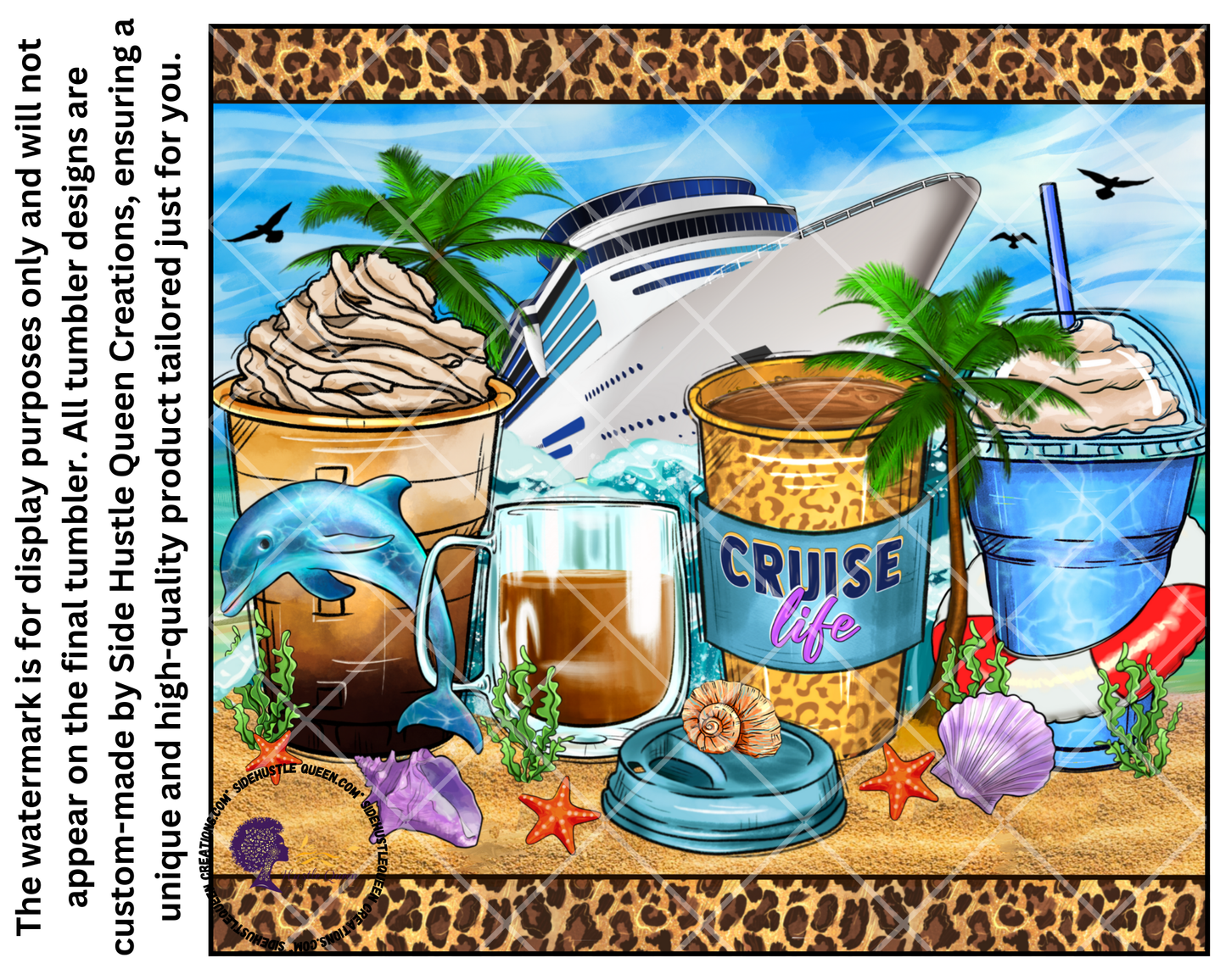 Cruise Life Tumbler - 20oz Stainless Steel Tropical Travel Mug for Coffee & Cocktails