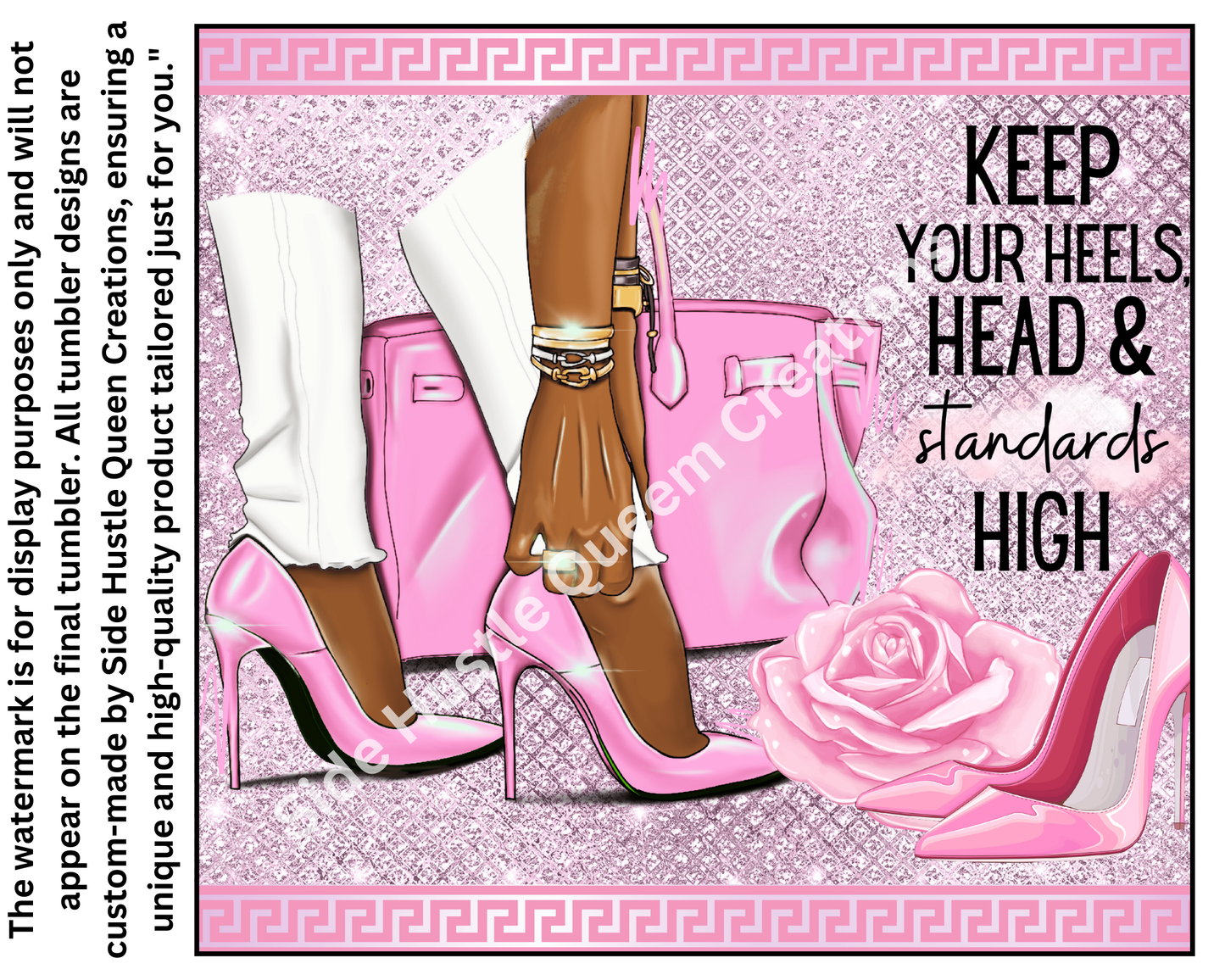 Pink High Heels Tumbler - 20oz Double-Wall Stainless Steel, Fashion & Confidence Quote Mug, Stylish Gift for Women