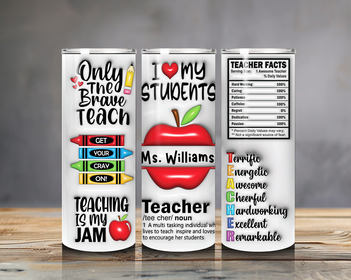 Celebrate the Heart of Education with This Personalized Teacher Tumbler.