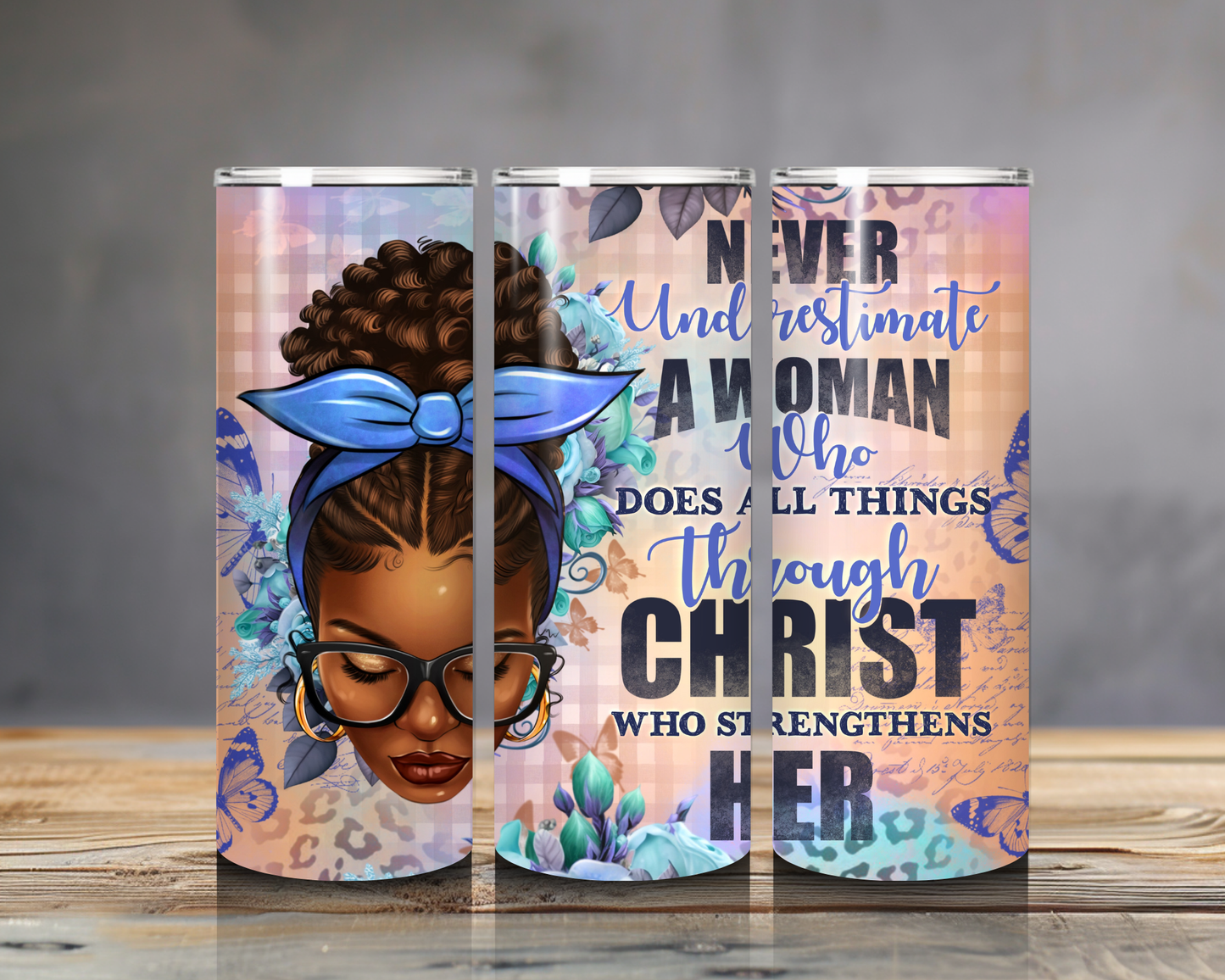 Christian Woman Tumbler - 20oz Double-Wall Stainless Steel, Faith-Based Gift, Inspirational Mug