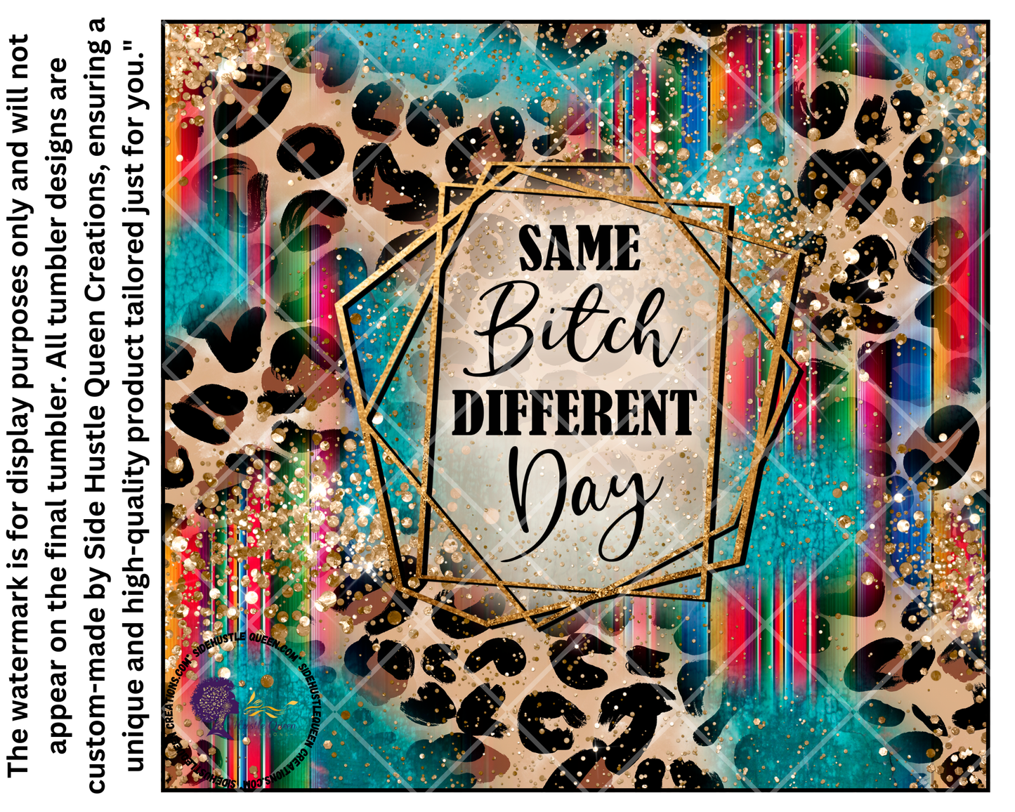 Leopard Print Attitude Tumbler - 20oz Stainless Steel Sassy Quote Travel Mug