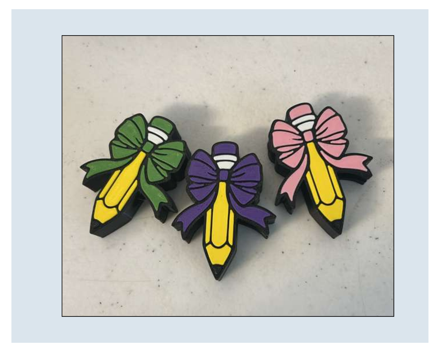 3D Printed Pencil Straw Topper – Kawaii Bow Cup Charm – Tumbler Accessory for Stationery Lovers – Reusable Straw Decoration