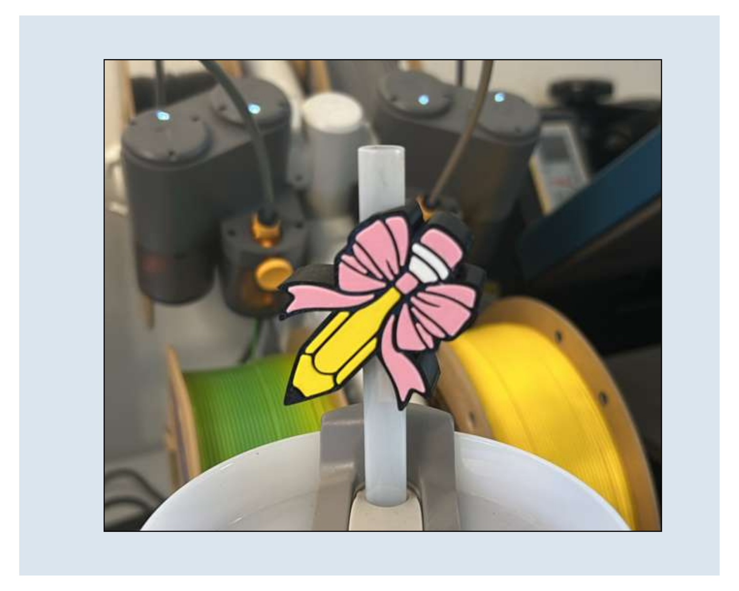 3D Printed Pencil Straw Topper – Kawaii Bow Cup Charm – Tumbler Accessory for Stationery Lovers – Reusable Straw Decoration